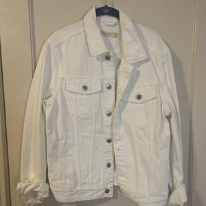 All Saints Mens White Denim Jacket | M